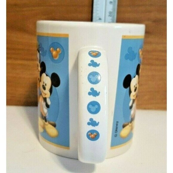 VINTAGE Disney Mug Mickey Mouse Donald Duck Goofy The Gang Fab Three Coffee Cup - Picture 4 of 4